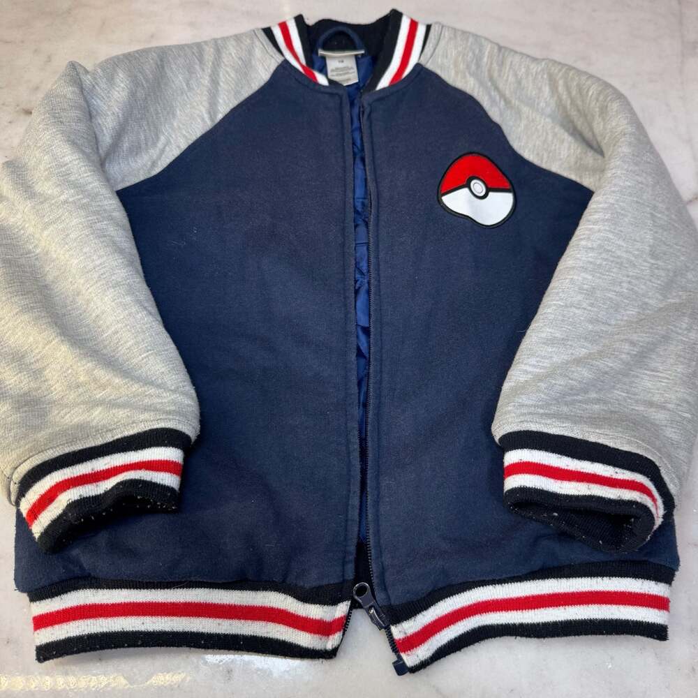 Pokémon Boys' French Terry Zip-Up Varsity Bomber Jacket
